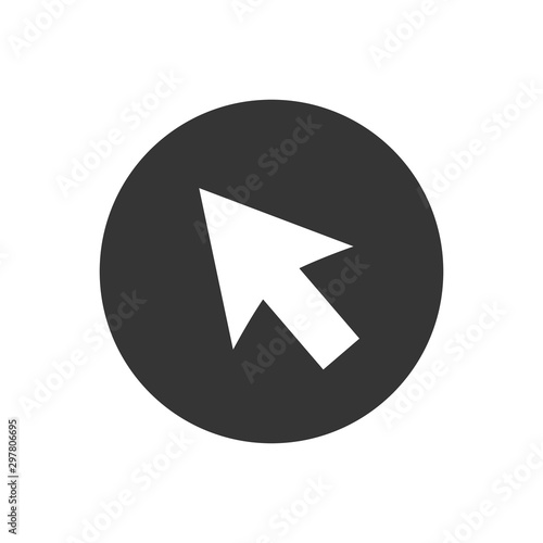 Cursor icon in trendy flat style isolated on white background. line cursor icon page symbol for your web site design line cursor icon logo, app, UI. line cursor icon Vector