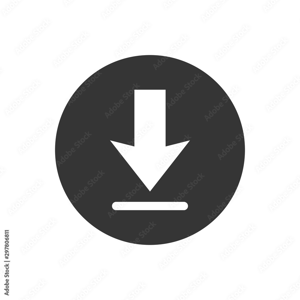 Download icon on white background. Downloading icon Download icon on white background. Downloading icon