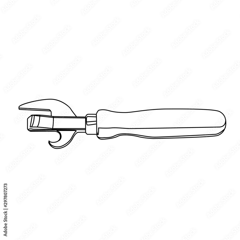 can opener vector illustration isolated