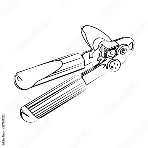 can opener vector illustration isolated