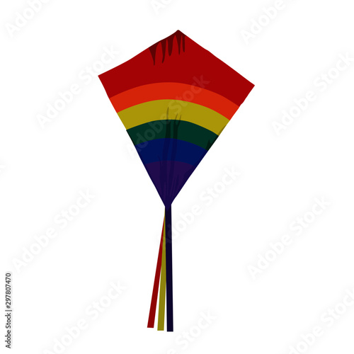 kite realistic vector illustration isolated