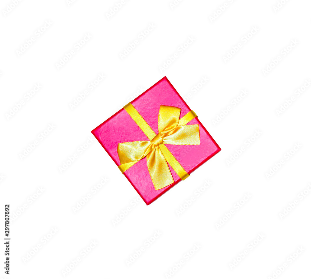 Present box isolated on white background. Birthday parties. Sale and discount. Christmas shopping ideas. Special offer. Copy space. Black Friday concept. Present box isolated on white background. Birthday parties. Sale and discount. Christmas shopping ideas. Special offer. Copy space. Black Friday concept.