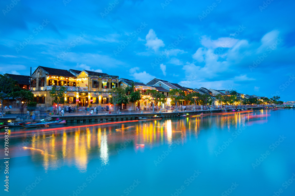 Hoi An Waterfront At Dusk in Vietnam