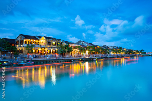 Hoi An Waterfront At Dusk in Vietnam