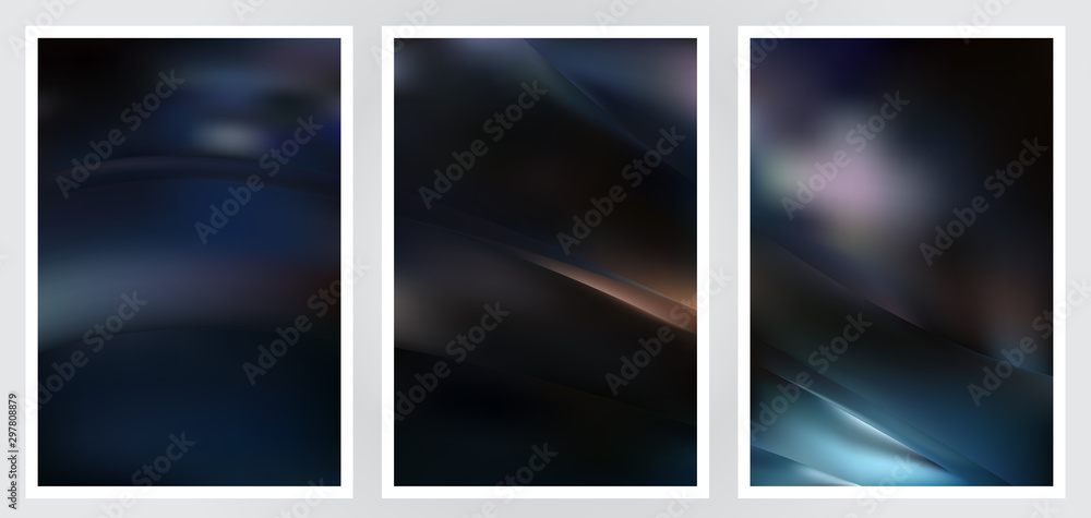 Fototapeta premium Set of abstract creative vector background design