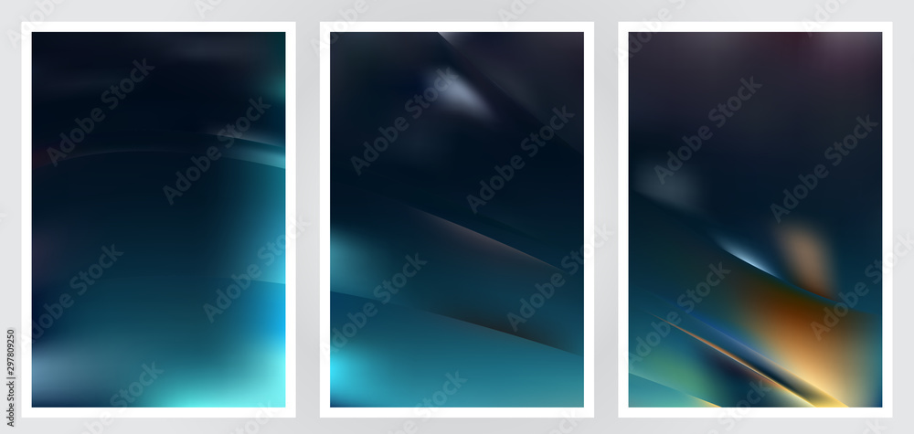 Fototapeta premium Set of abstract creative vector background design