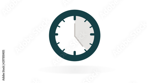 clock on white background