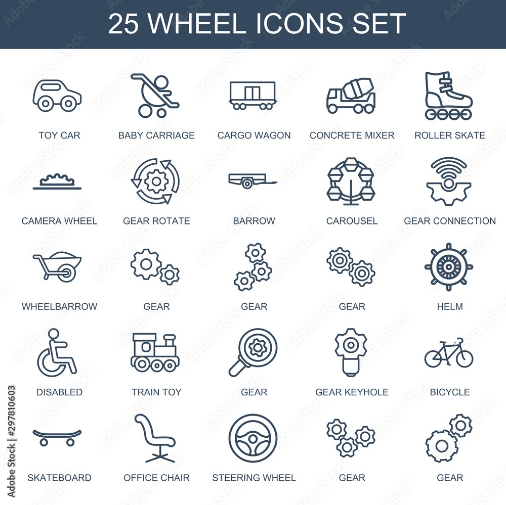 25 wheel icons