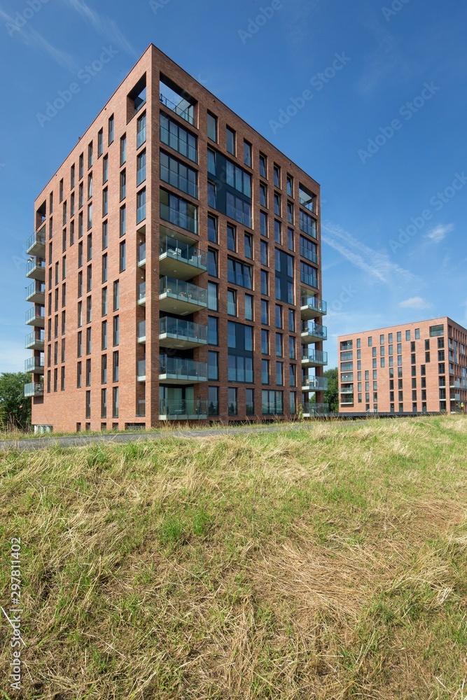 Modern Dutch architecture. Appartments Arnhem