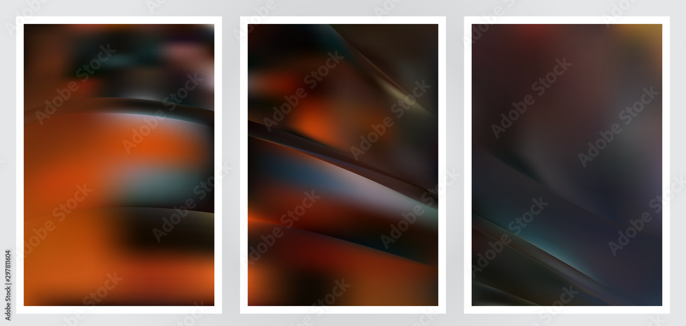 Fototapeta premium Set of abstract creative vector background design