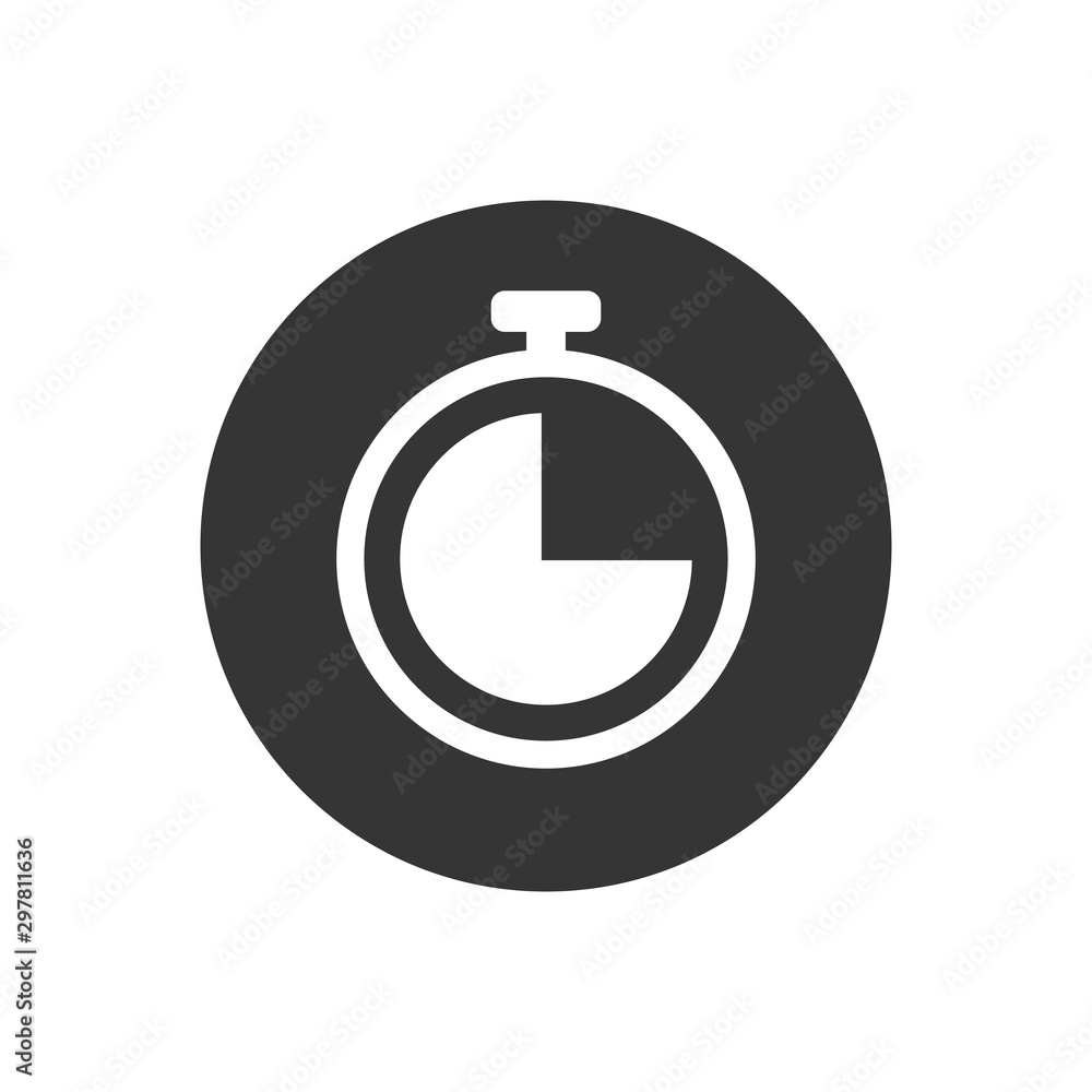 Time icon. Clock icon. vector illustration flat style Time icon. Clock icon. vector illustration flat style