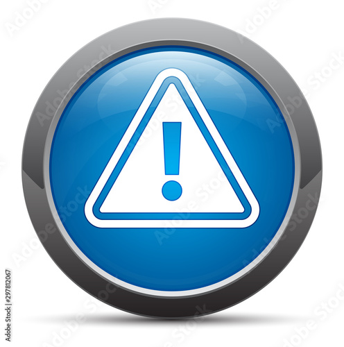 Free Download Alert icon premium blue round button vector illustration - GFXLoad
