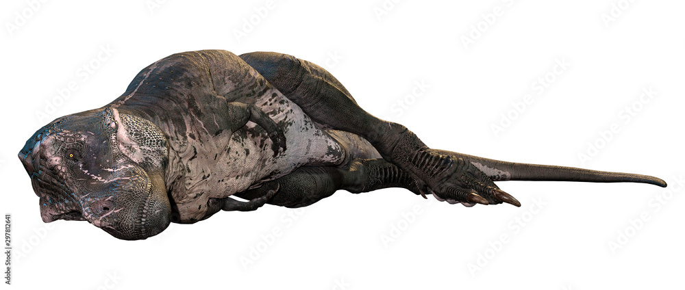 3D Rendering Tyrannosaurus Rex on White 3D Rendering Tyrannosaurus Rex on White