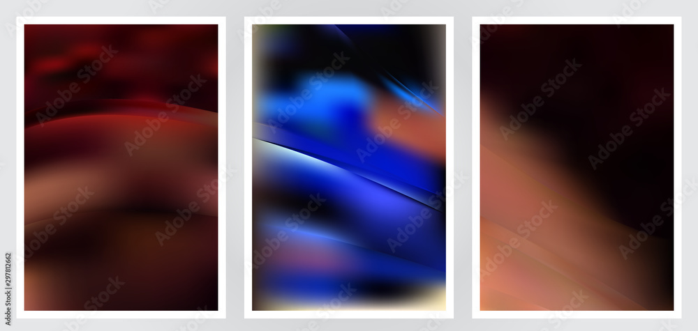 Fototapeta premium Set of abstract creative vector background design