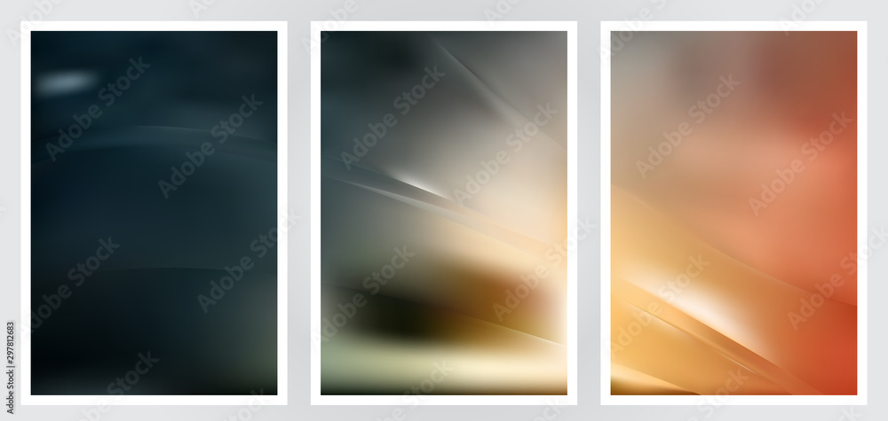 Fototapeta premium Set of abstract creative vector background design