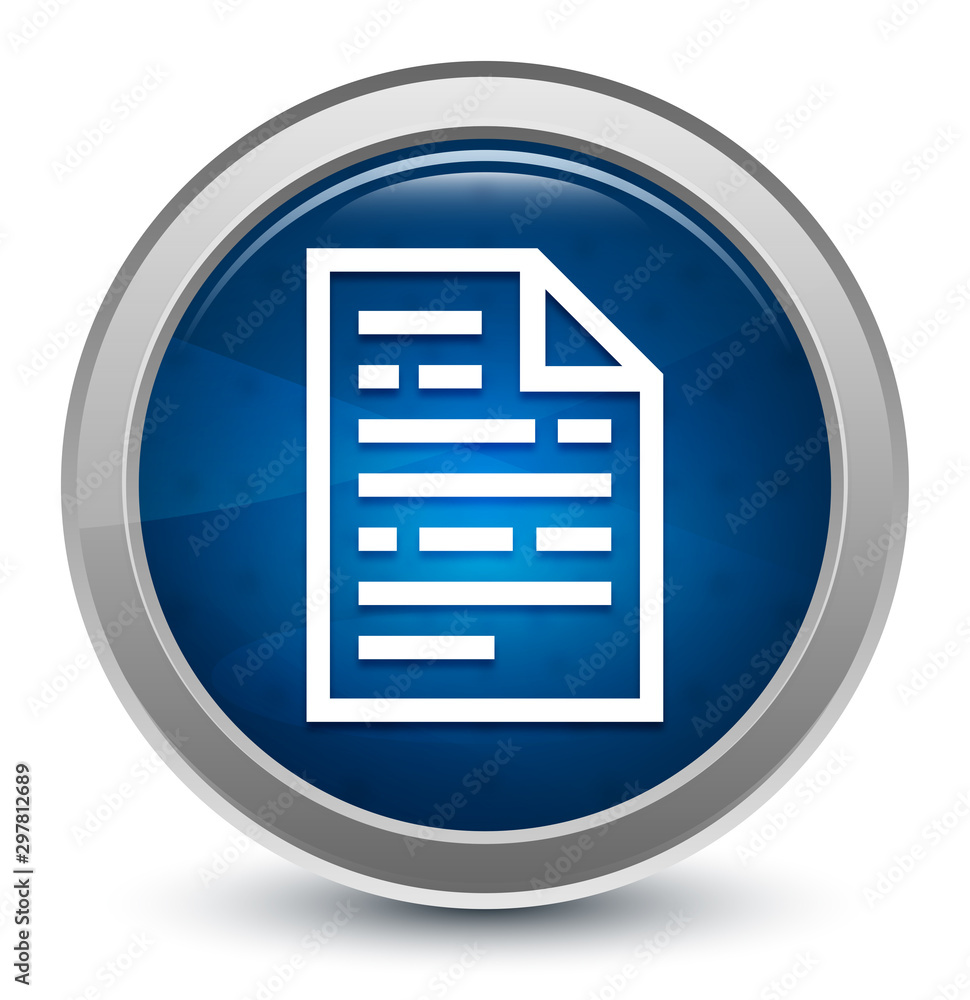 Page icon starburst shiny blue round button illustration design concept Page icon starburst shiny blue round button illustration design concept
