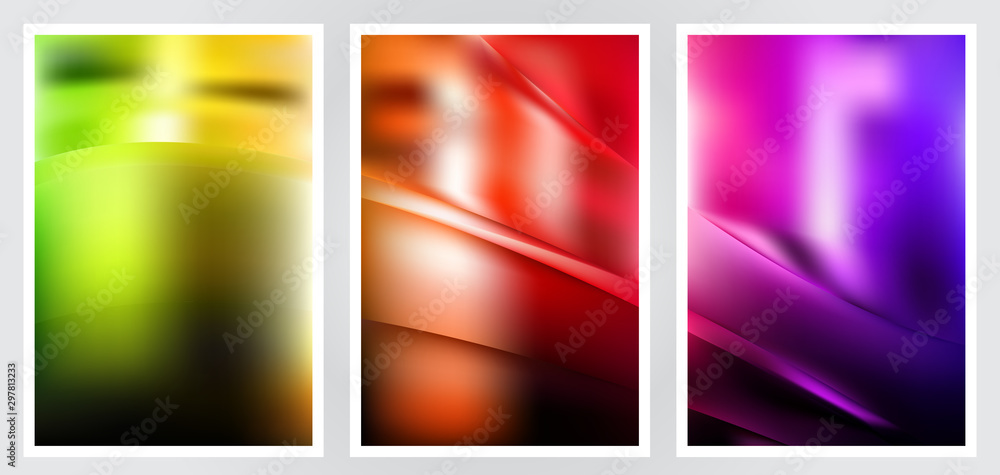 Fototapeta premium Set of abstract creative vector background design