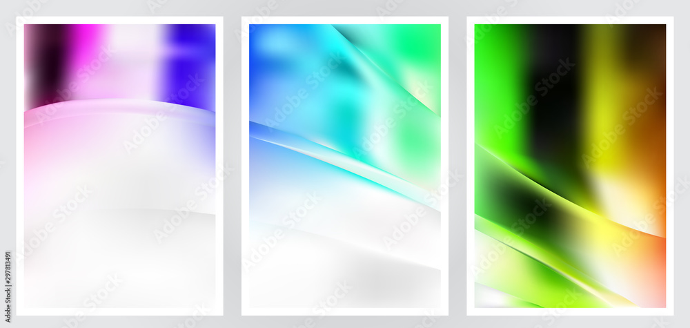 Set of abstract creative vector background design