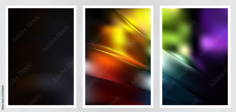 Set of abstract creative vector background design