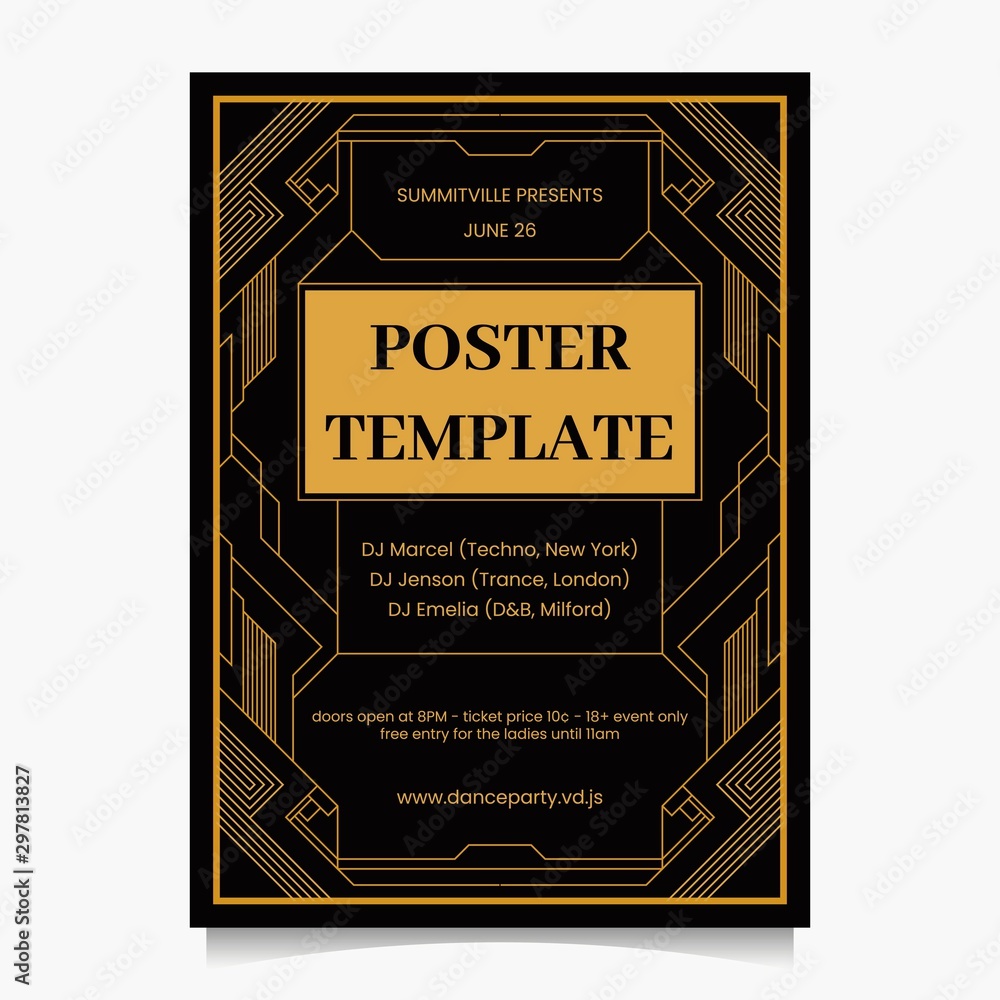 ART DECO POSTER DESIGN TEMPLATE ART DECO POSTER DESIGN TEMPLATE