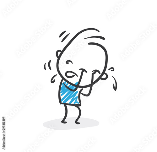 Stickman Blue: Crying, Fear. (Nr. 162)