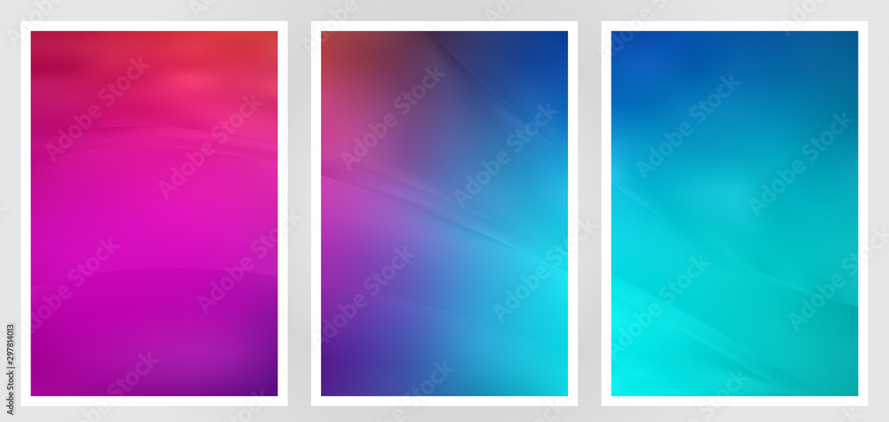 Set of abstract creative vector background design