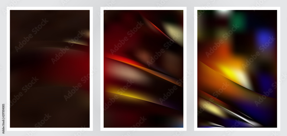 Fototapeta premium Set of abstract creative vector background design