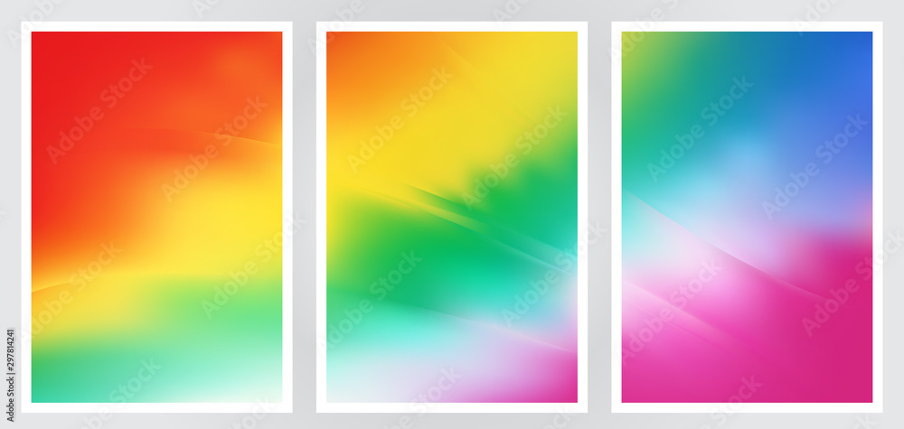 Fototapeta premium Set of abstract creative vector background design