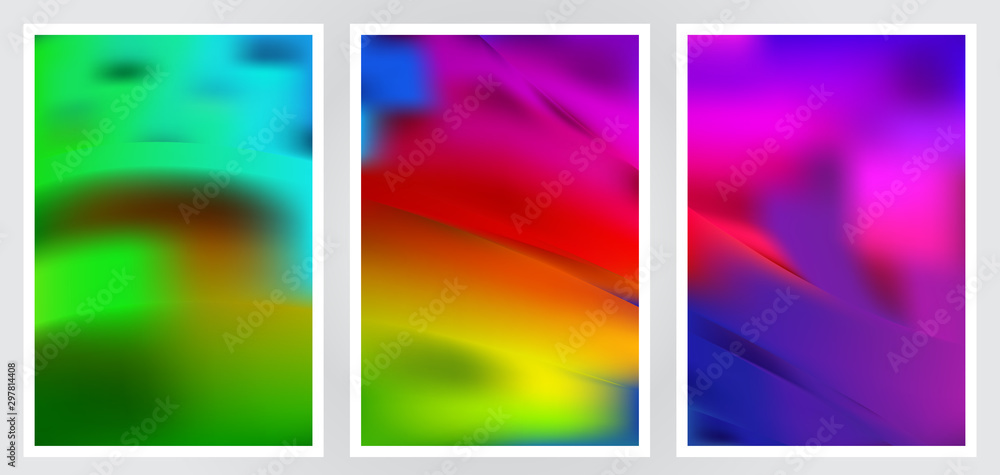 Naklejka premium Set of abstract creative vector background design