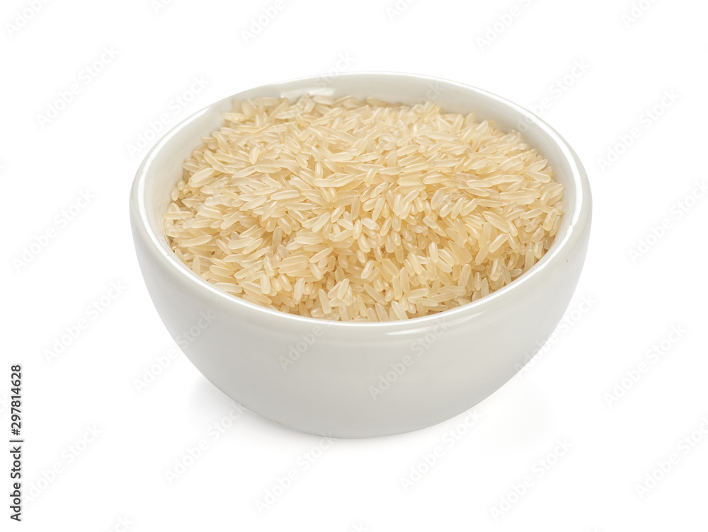 uncooked rice isolated on a white background uncooked rice isolated on a white background