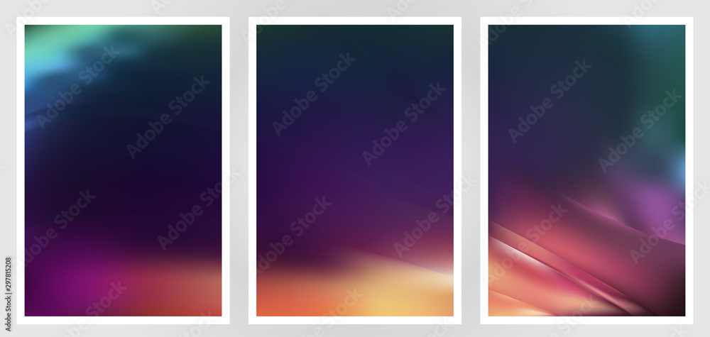 Naklejka premium Set of abstract creative vector background design