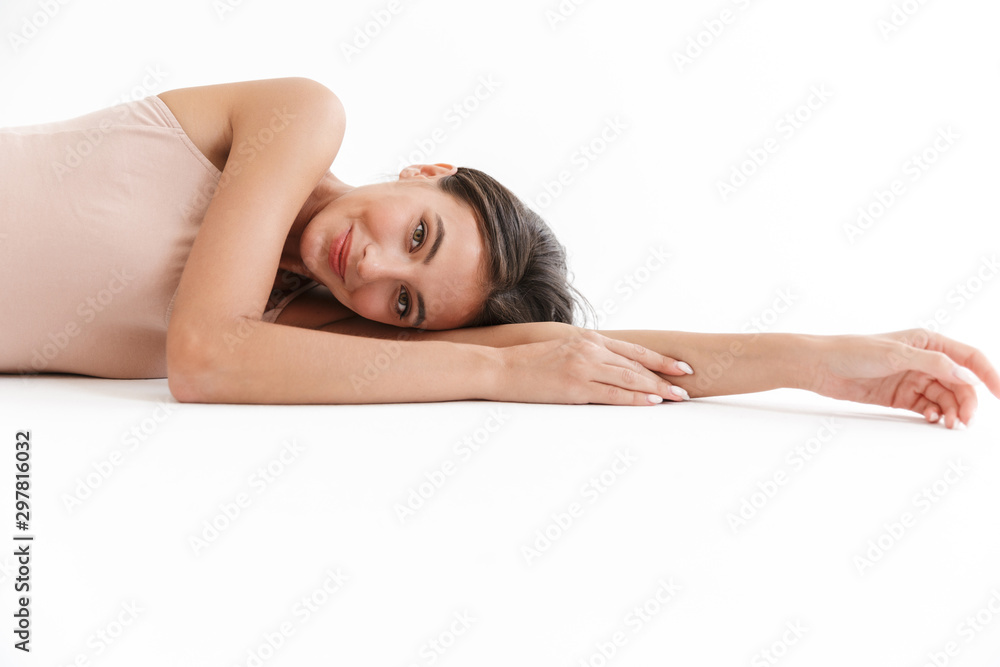 Portrait of a beautiful sensual young brunette woman Portrait of a beautiful sensual young brunette woman