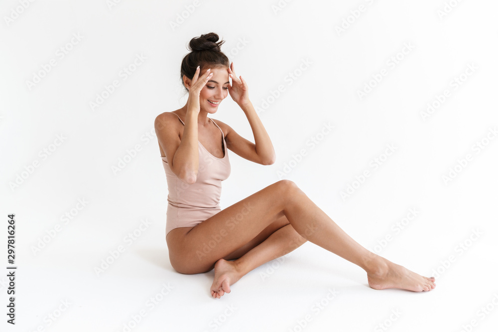 Portrait of a beautiful sensual young brunette woman Portrait of a beautiful sensual young brunette woman