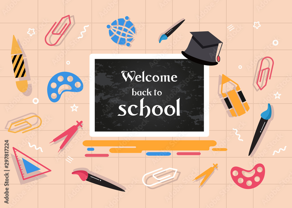 Education vector banner background. Stock Vector | Adobe Stock