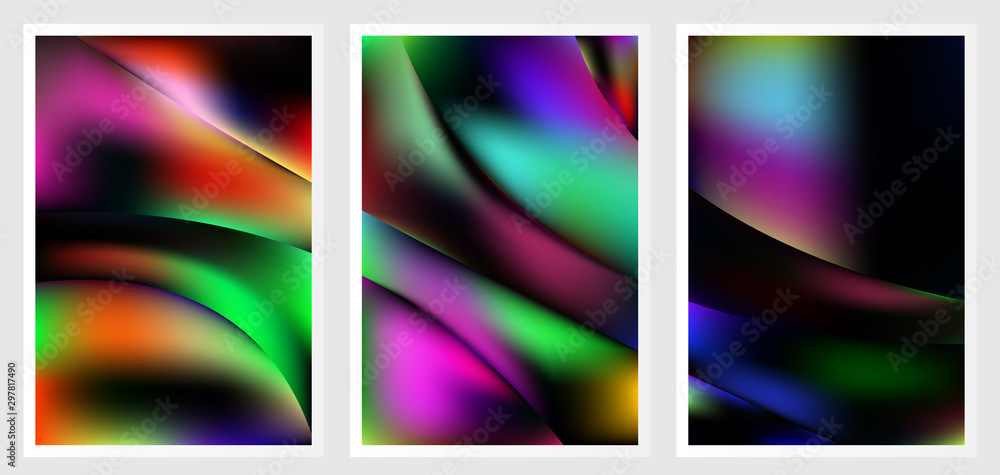 Set of abstract creative vector background design