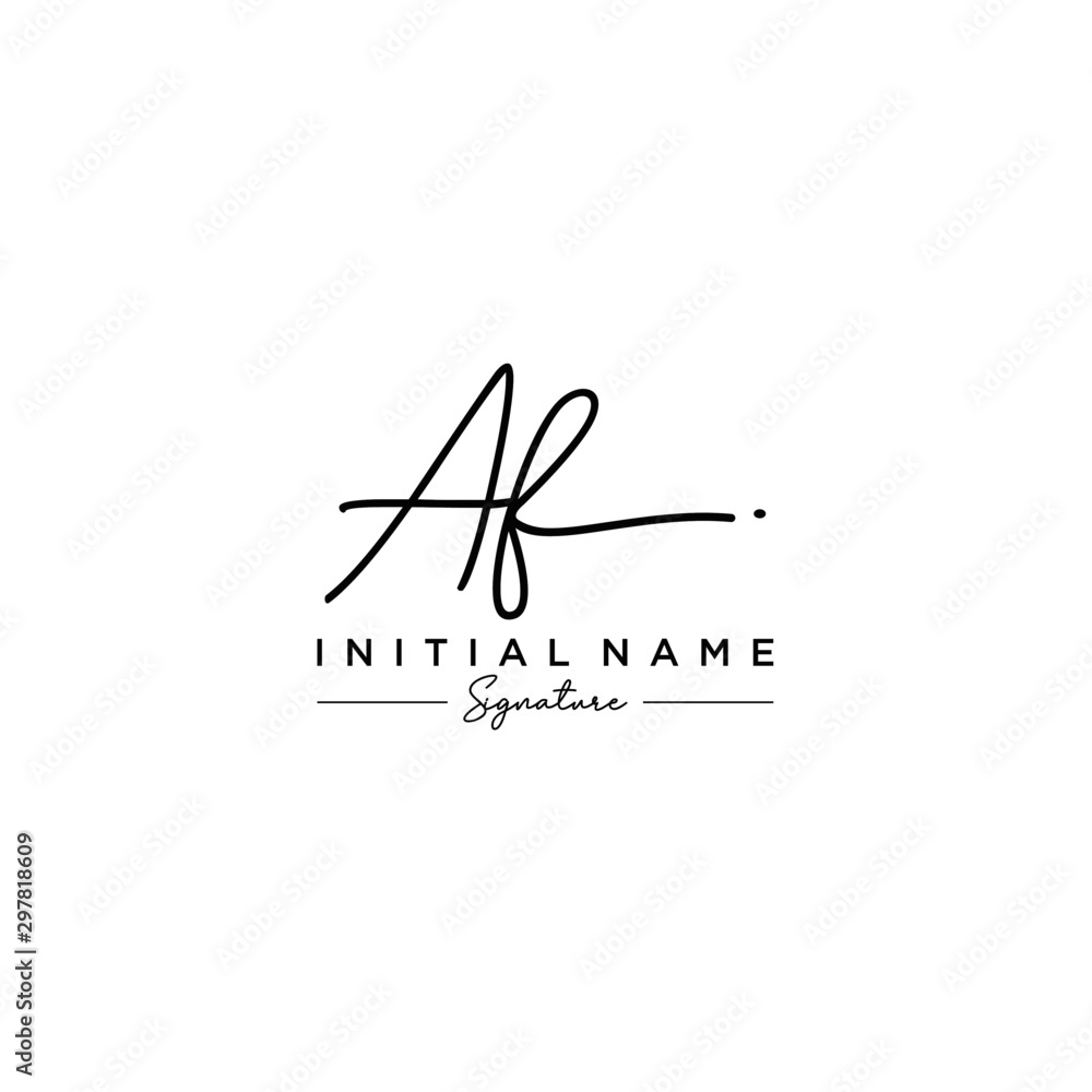 Letter AF Signature Logo Template Vector Letter AF Signature Logo Template Vector