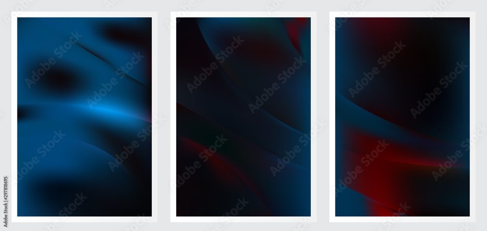 Fototapeta premium Set of abstract creative vector background design
