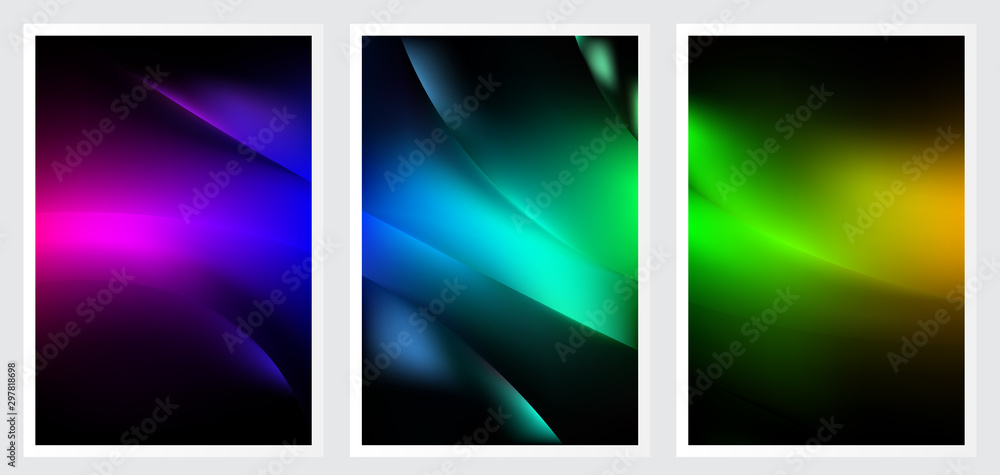 Fototapeta premium Set of abstract creative vector background design