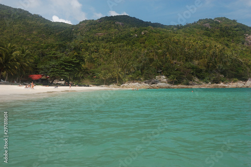 The tender green waters of Haad Khuad  also known as the Bottle Beach  Koh Phangan  Thailand 