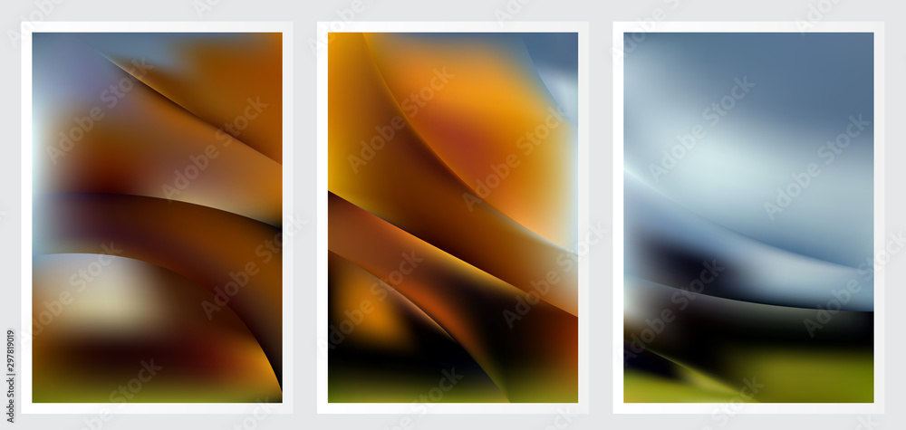 Fototapeta premium Set of abstract creative vector background design