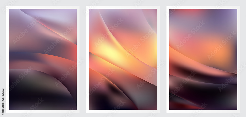 Fototapeta premium Set of abstract creative vector background design