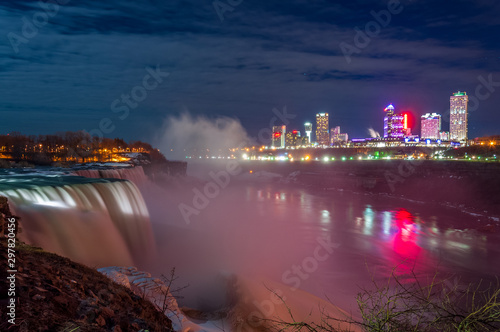 Niagara falls between United States of America and Canada.