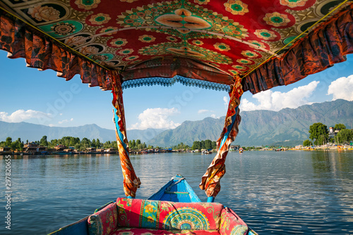 House boats on the dal lake in Srinagar (Kashmir, India) photo