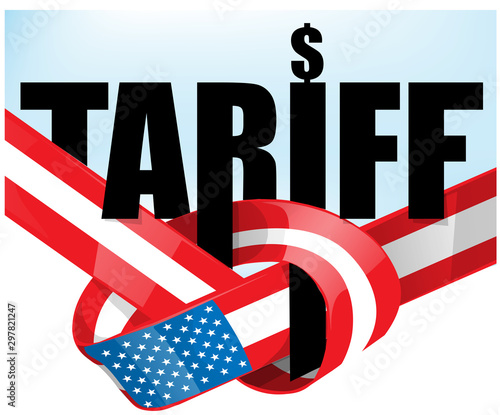 United States flag tariffs . protectionist trade