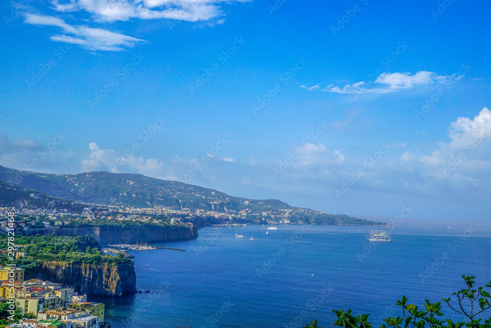Panorama of  City Torre del Greco Of  Neapolitan bay, Italy.