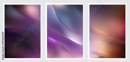 Set of abstract creative vector background design