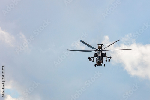 Mi-28 UB attack helicopter performing demonstration flight. Mil 28 (NATO reporting name "Havoc") 