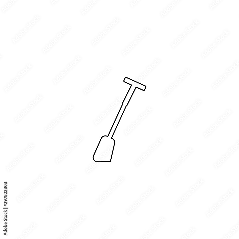 Spade tool icon. Plant equipment symbol Spade tool icon. Plant equipment symbol