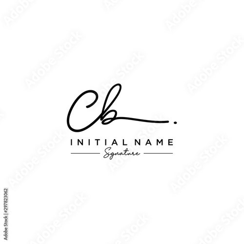 Letter CB Signature Logo Template Vector photo
