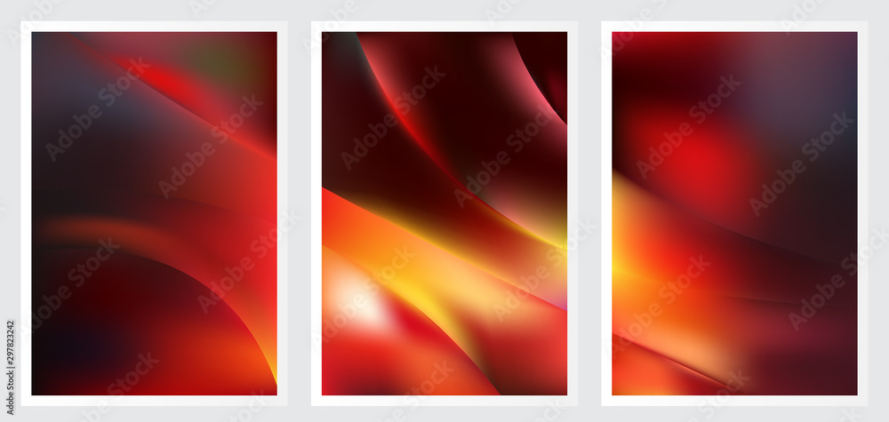 Fototapeta premium Set of abstract creative vector background design